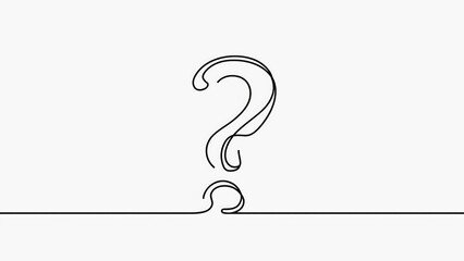 A simple illustration of a question mark, perfect for use in educational materials or as a design element