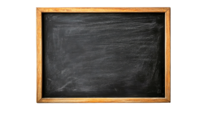 Vintage blackboard with wooden frame, cut out transparent