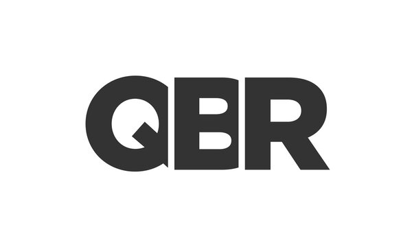 QBR logo design template with strong and modern bold text. Initial based vector logotype featuring simple and minimal typography. Trendy company identity.