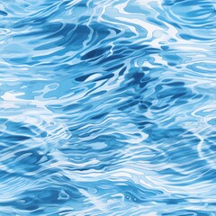 Seamless abstract pattern with blue ocean-inspired swirls resembling fluid art and oil paint textures. Decorative marine background for textiles, wallpapers, and digital designs.