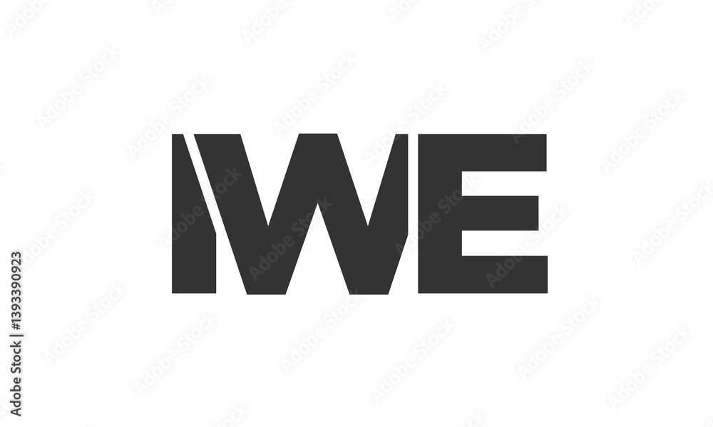Fototapete iwe logo design template with strong and modern bold text. initial based vector logotype featuring s