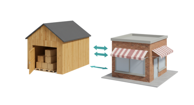 Isolated Warehouse Shop Store Delivery Concept