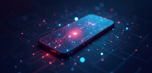 fiber optics background with lots of light spots