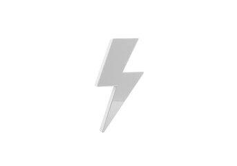 Fototapeta premium A simple rendering of a single silver lightning bolt