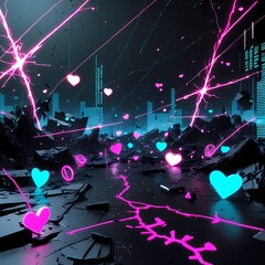 Futuristic anime wallpaper, digital art, AI