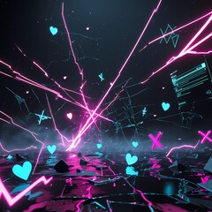 Futuristic anime wallpaper, digital art, AI