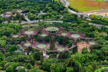 Aerial view of Singapore Gardens by the Bay