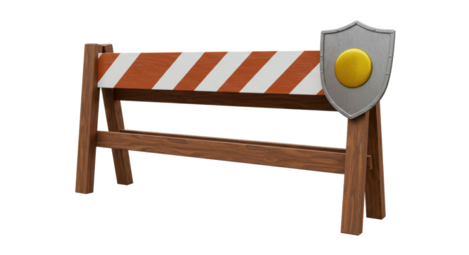 Isolated Road Barrier with Shield for Construction Safety