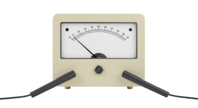 Isolated Analog Meter with Probes for Electrical Measurement