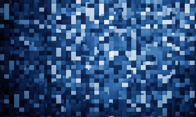 Fototapeta premium A modern background design of varying blue squares creates a captivating abstract mosaic pattern.