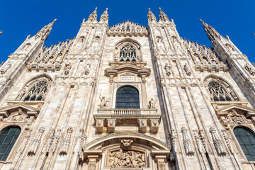 Milan Cathedral (Duomo di Milano) on a sunny day.