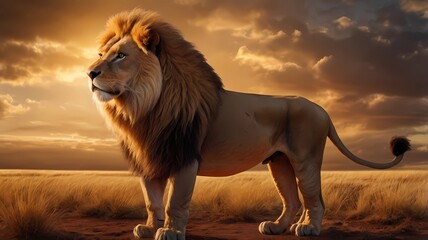 Obraz premium lion in the wild