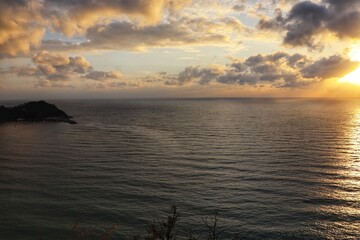 sunset over the sea