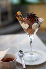 Single Scoop Chocolate Sundae