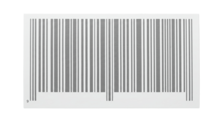Isolated White Barcode with Gray Stripes