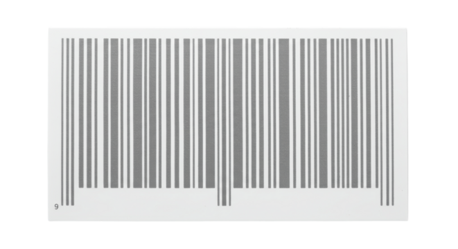 Isolated White Barcode with Gray Stripes