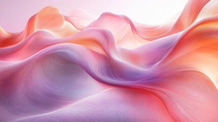 Obraz premium Abstract flowing fabric in soft pastel colors