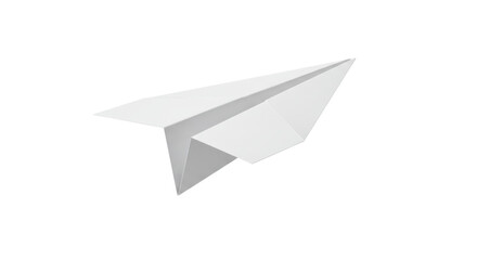Isolated White Paper Airplane Soaring Upwards