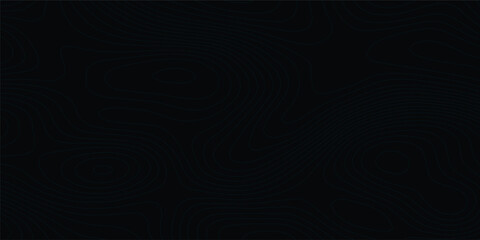 Topographic background and texture, monochrome. Black and white abstract Seamless Pattern with Contour Lines map.