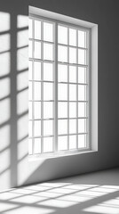 Sunlit White Room with Large Window