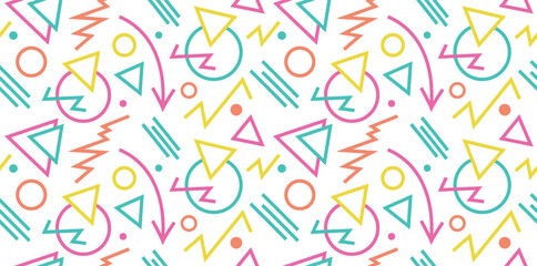 seamless background of lines, dots, shapes. abstract circle, doodle in a minimalist style. template for print, banner, poster, web, design. art vector graphics.