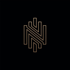 Elegant, graceful N letter logo design. Vector