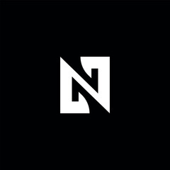 Letter N logo design. Vector