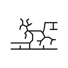 Abstract Branching Network Structure Diagram, System, Tree, Lines
