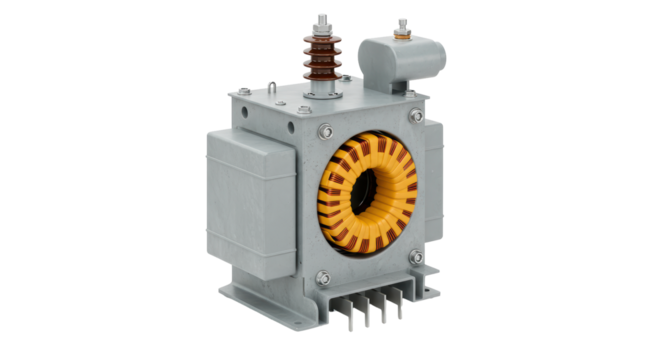 Isolated Electric Power Transformer with Wires and Coils