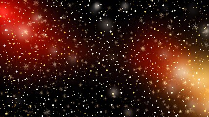 Red Gold Winter Snowflakes Background Abstract Design