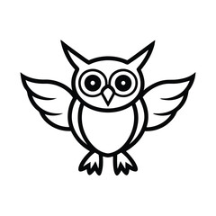 Obraz premium owl on white background