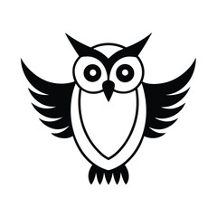 owl on white background