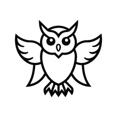 Fototapeta premium owl on white background