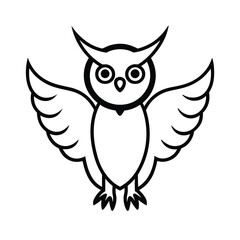 owl on white background