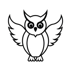 owl on white background