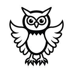 Fototapeta premium owl on white background