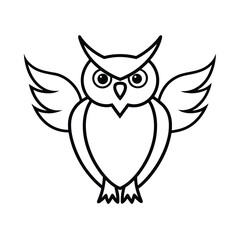 Fototapeta premium owl on white background
