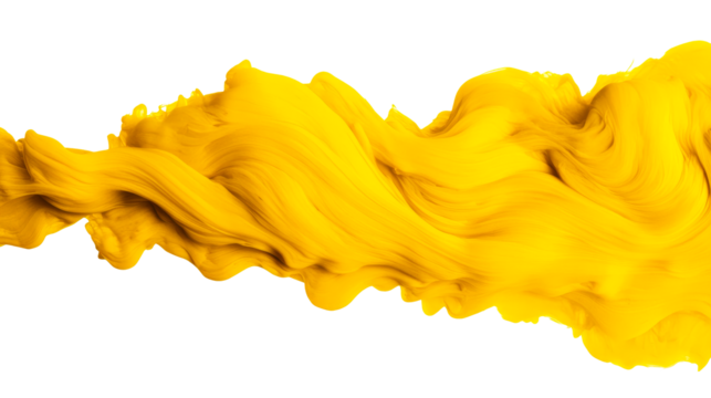 Golden abstract fluid wave on black backdrop, flowy texture ,cut out transparent - Powered by Adobe