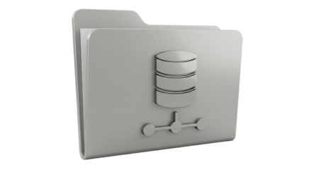 Isolated Database Folder with Connection Icon