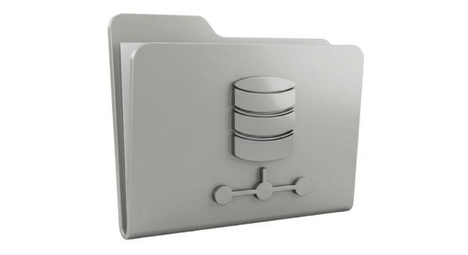 Isolated Database Folder with Connection Icon