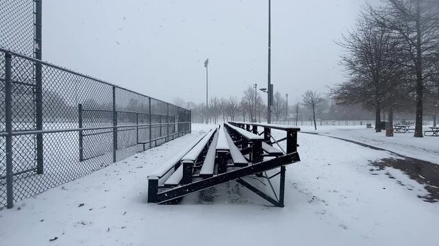 Spring snowfall in Montreal 