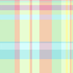 Soft pastel plaid. A cheerful, light abstract background. Ideal for graphic design, web, or textiles projects that need a subtle, colorful texture.