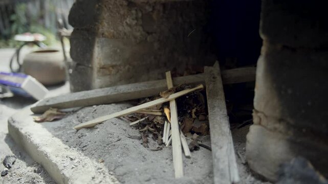 Fire starting burning 