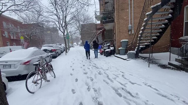 Spring snowfall in Montreal 