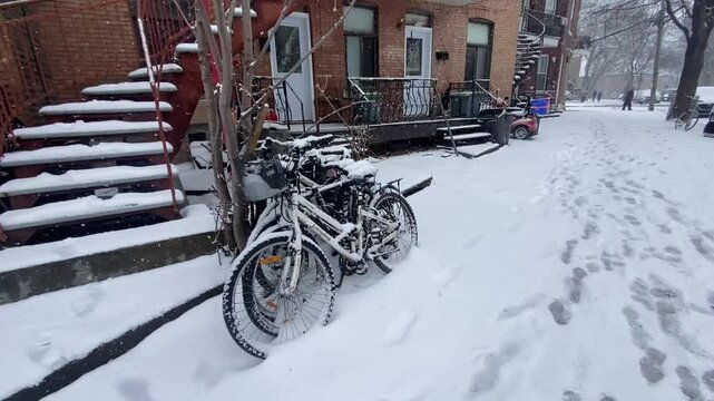 Spring snowfall in Montreal 