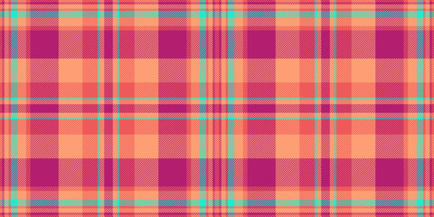Vibrant coral and magenta plaid pattern.  Perfect for textile designs, website backgrounds, or fashion projects.