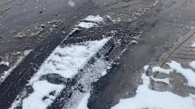Spring snowfall in Montreal 