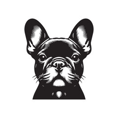 French Bulldog Dog Vector Silhouette, Adorable Canine Outline, Playful Pet Lover Clipart, Cute Dog Art for Logos, Stickers, Apparel, Digital Prints, Crafts, and Posters.