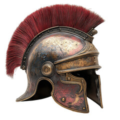 Roman centurion plumed helmet isolated on white background.PNG