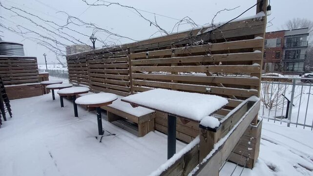 Spring snowfall in Montreal 